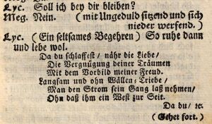 Translation of "Mentre dormi amor fomenti", Vienna 1733