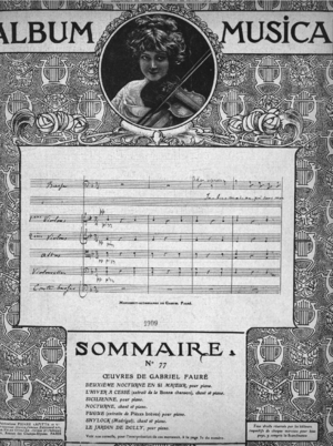 Cover of "Album Musica", No.77, Paris, Pierre Lafitte, 1909