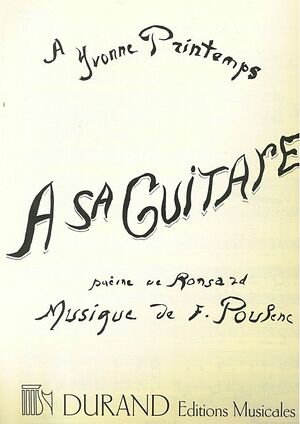 Cover of the sheet music of "À sa guitare", Durant, Paris